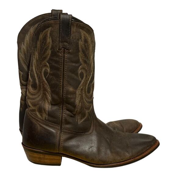 Laredo 68373 Western Cowboy Boots Leather Brown Embroidered Men's Size 12 EW - Picture 1 of 8